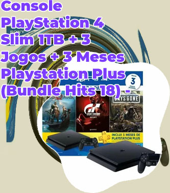 Ps4 1tb com 3 jogos